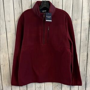NWT Jos.A. Bank Traveler Red Quarter Zip Pullover – Size L